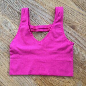 90 Degree by Reflex Hot Pink Rib Seamless Bianca Tank (Size M)